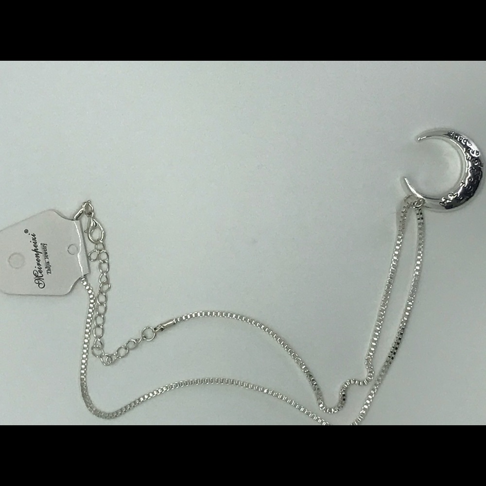 ILY too the moon and back silver necklace NWT
